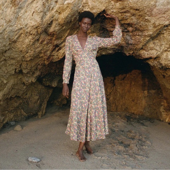 Doen Dresses & Skirts - Doen Charleston Dress XL green valley floral